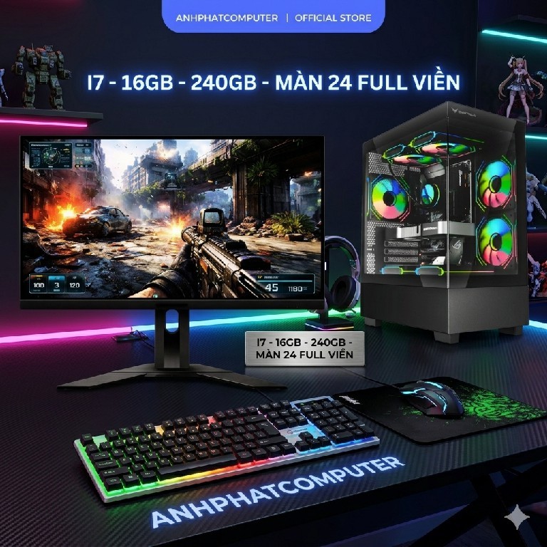 Bộ Máy Tính Bàn H110 - Core i7 Gen 6 Gen 7 - RAM 16GB - SSD 240GB - Cho Designer Edit Video Nhẹ