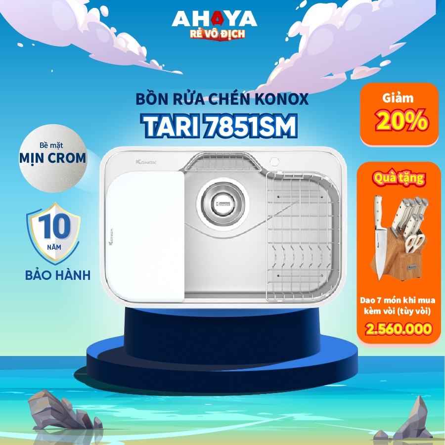 Bồn rửa chén Konox Tari 9051SM bề mặt mịn