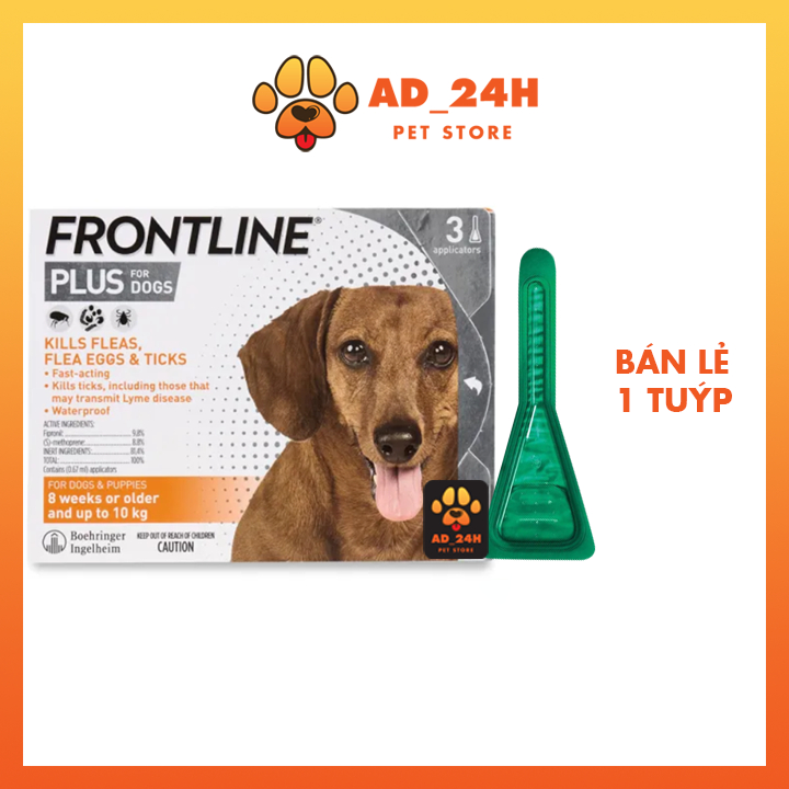 FRONTLINE PLUS (cho chó dưới 10kg) Nhỏ gáy phòng và tránh ve rận
