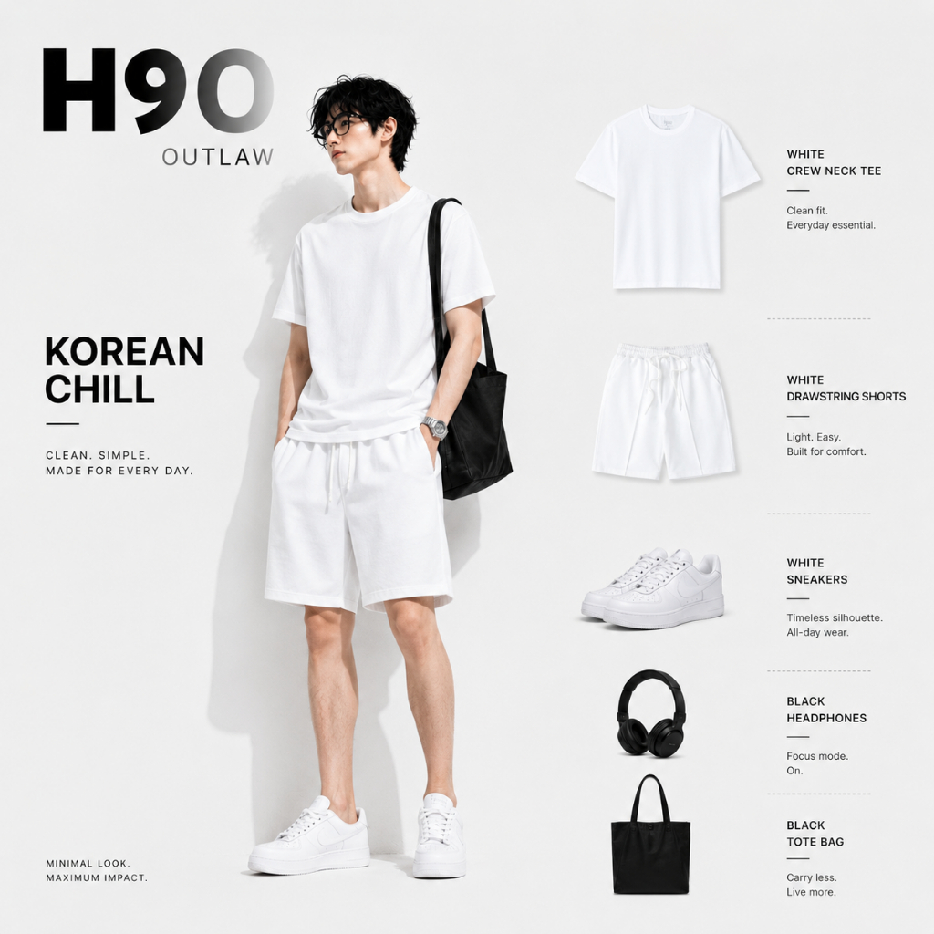 H90 Essential Tee TST01 – Áo Thun Nam Cotton Premium Form Basic Hiện Đại, Thoáng Mát Co Giãn
