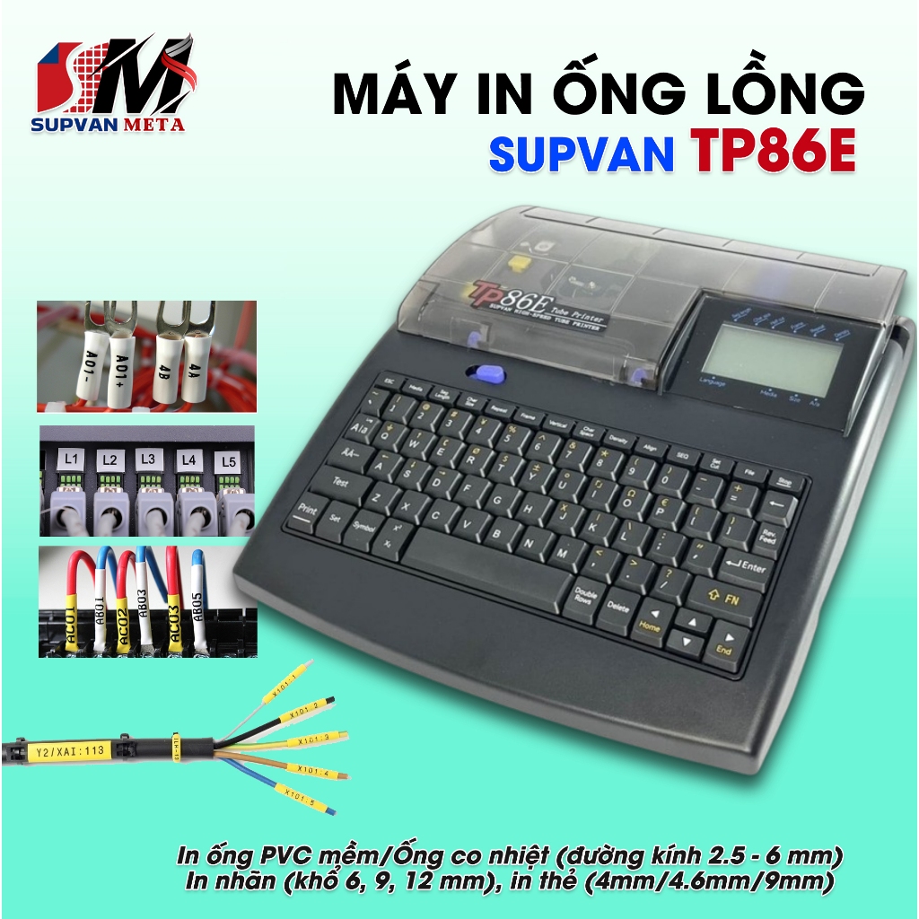 Máy in ống lồng, ống co nhiệt SUPVAN TP86E - 300dpi