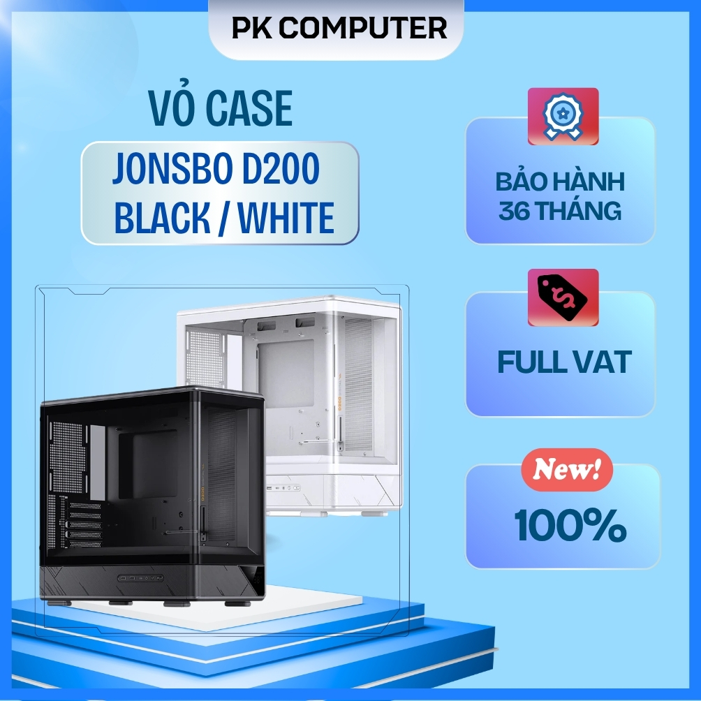 VỎ CASE JONSBO D200 BLACK / WHITE ( Full VAT )