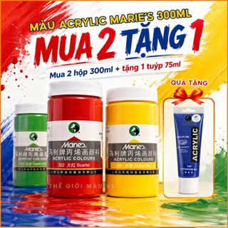 [MUA 2 TẶNG 1] Màu Acrylic Marie’s 300ml – Sơn Acrylic Vẽ Tranh Canvas, Gỗ, Tường,Tô Tượng,Bám Màu Tốt, Nhanh Khô