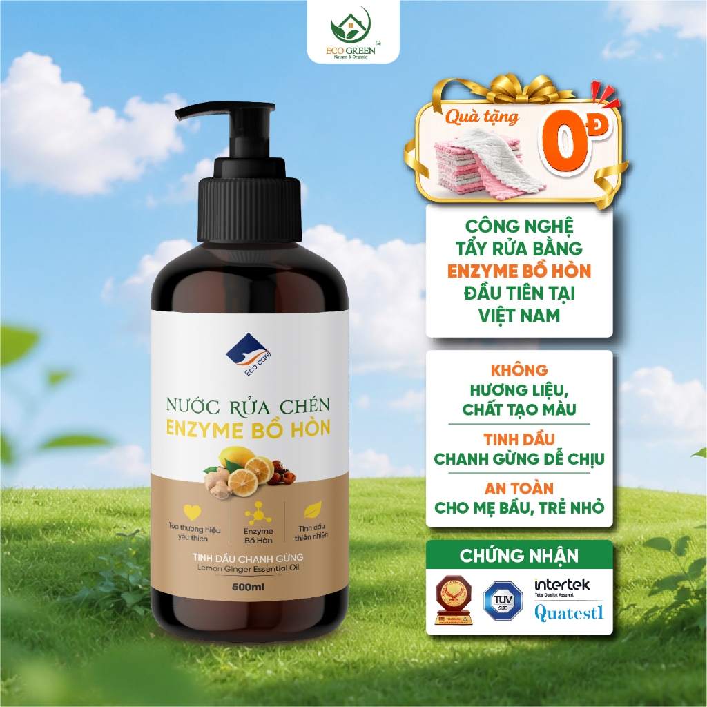 Nước rửa chén hữu cơ Ecocare chuyên dụng rửa bình sữa 500ml