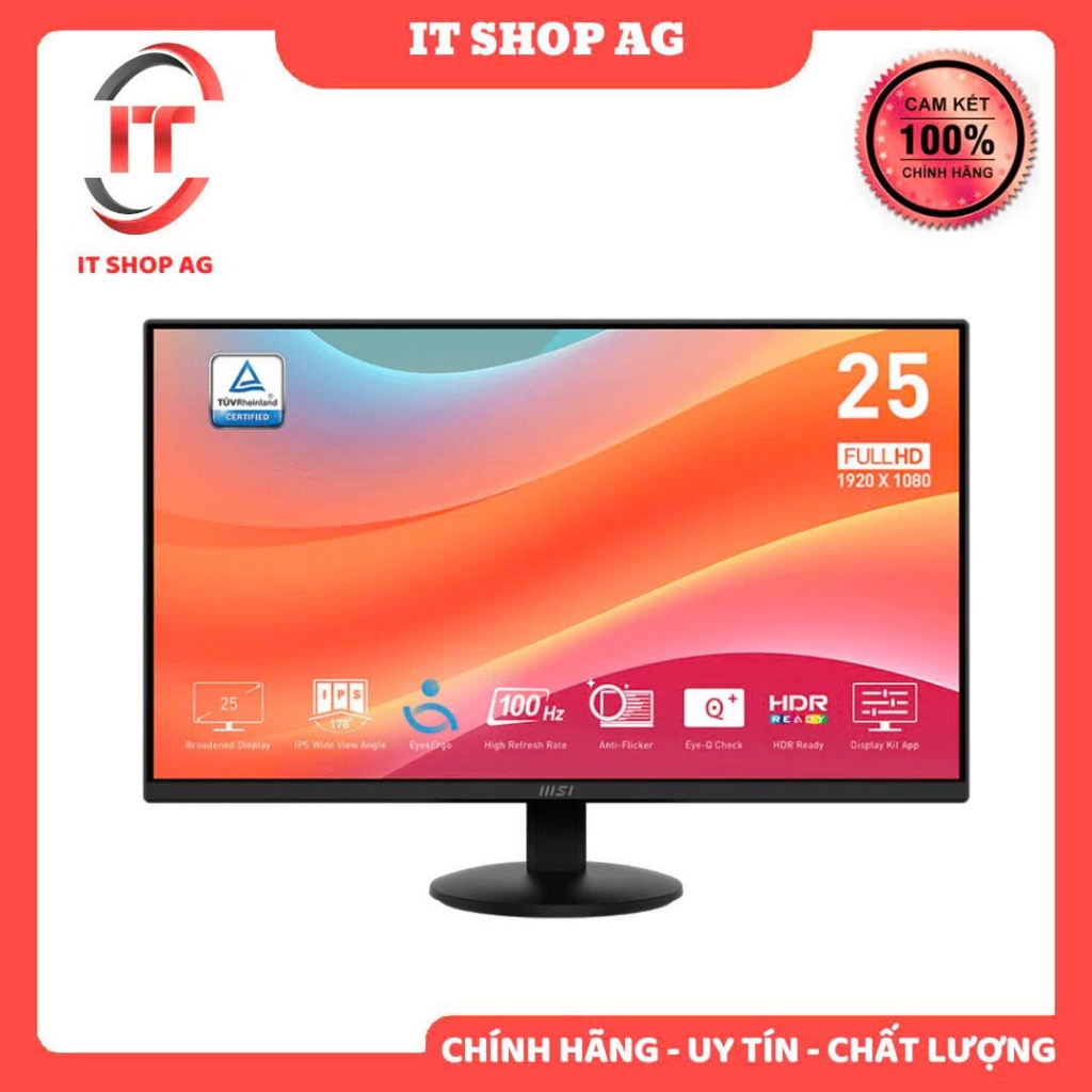 Màn hình Văn phòng MSI PRO MP252L | 25 inch, FHD, 100Hz, IPS Chính hãng
