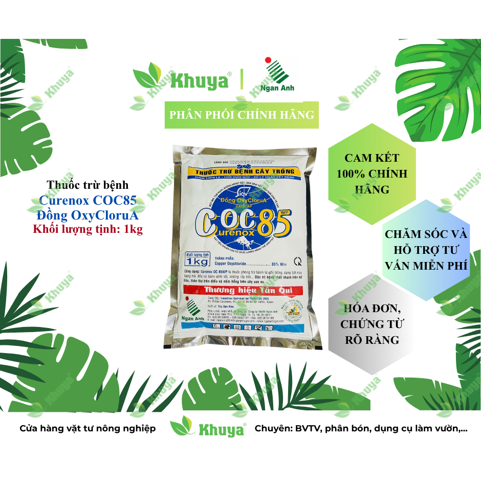 Thuốc trừ bệnh Curennox OC 85WG (Coc85 gói 1kg) Nấm Bệnh Cây Trồng