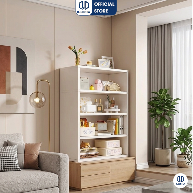 Kệ sách đa năng chất liệu gỗ MDF decor góc làm việc cực đẹp ILUMIA - GA30