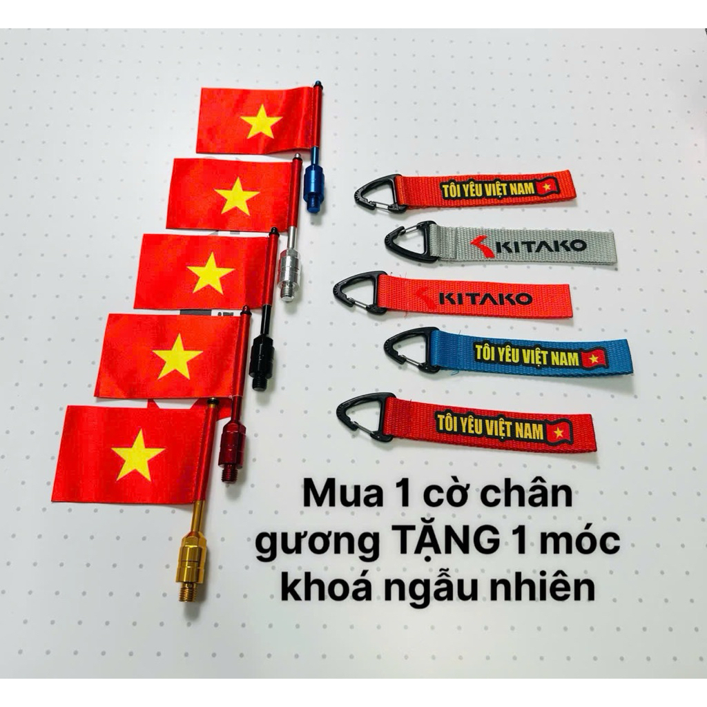[Lá cờ gắn xe máy]Cờ Việt Nam Gắn Xe Máy Xe Điện - Kính Chiếu Hậu Cờ Đỏ Sao Vàng Phù Hợp Nhiều Dòng 