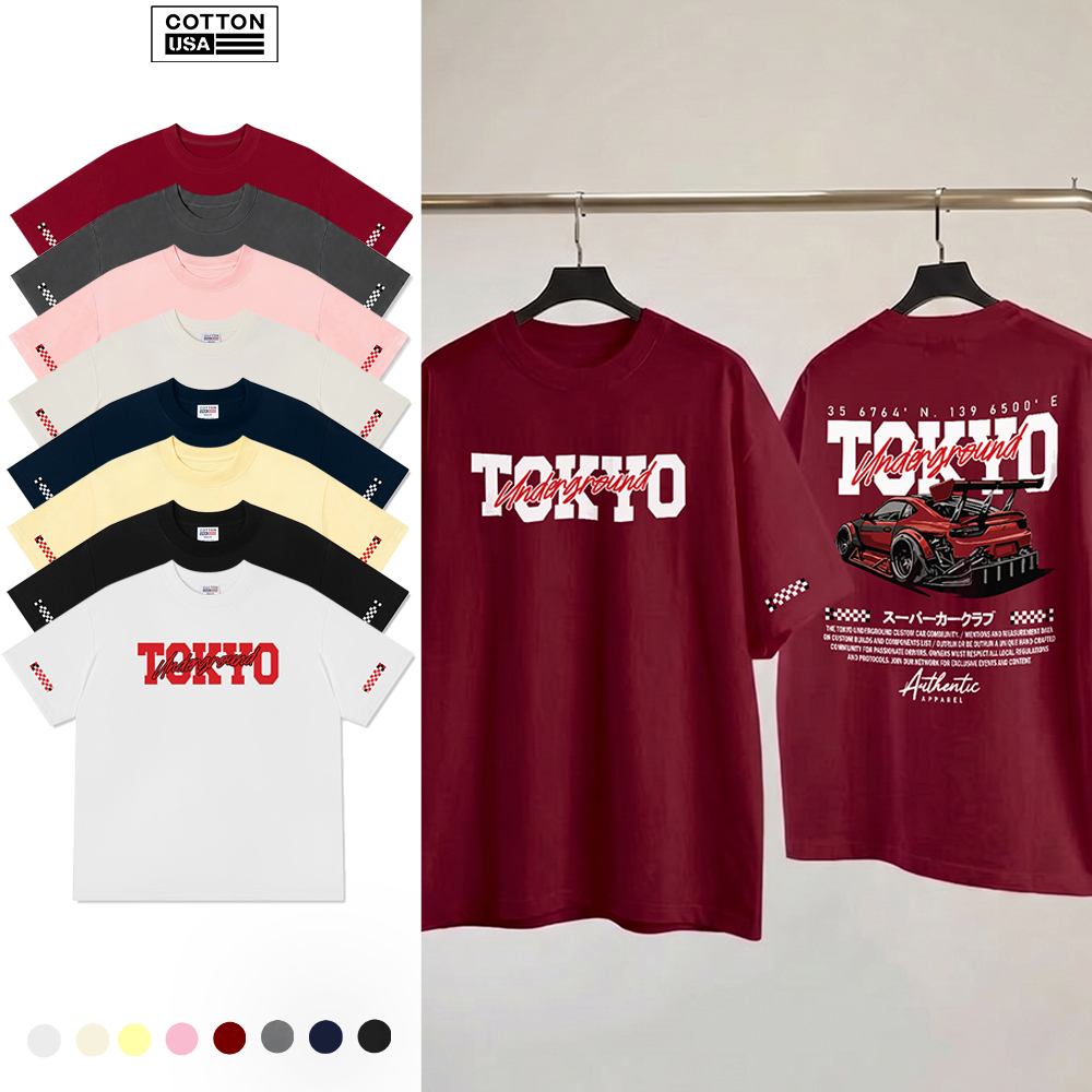 Áo Thun Relaxed Fit CottonUSA Vietnam "JDM Car Tokyo Underground" - PT0220PT