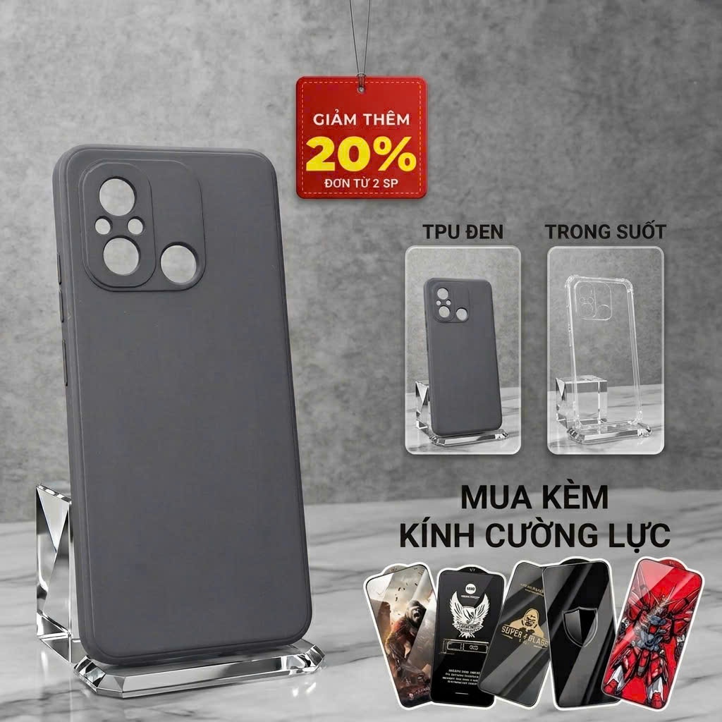 Ốp lưng Honor X5b, X5b Plus PKTH Case trơn màu đen | Ốp điện thoại Honor dẻo bảo vệ camera đt toàn d