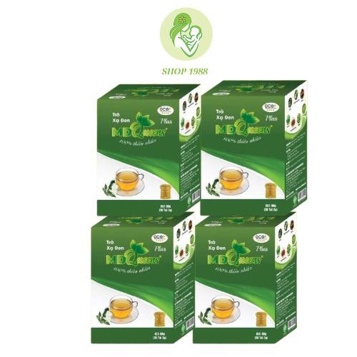 [combo 4 hộp] Trà xạ đen MD Queens 100% thảo dược thiên nhiên giúp ổn định huyết áp, hạ men gan, tha