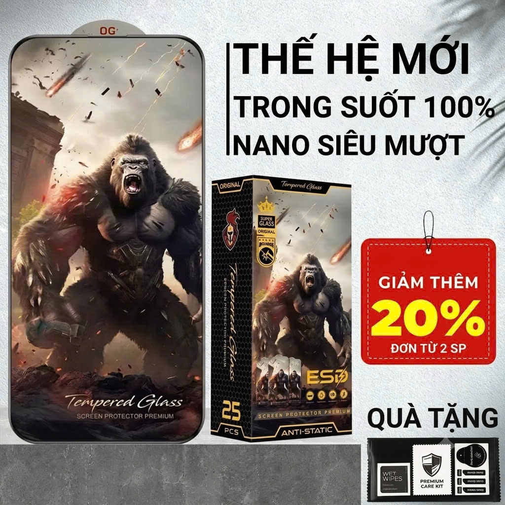 Cường lực Oscal Tiger 12 PKTH Case chiến binh full màn | Miếng kính dán bảo vệ màn hình cho Oscal