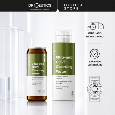DrCeutics Combo Nước Tẩy Trang Ultra-mild OLIVE 500ml + Refill Nước Tẩy Trang Ultra-mild OLIVE 480ml Cho Mọi Loại Da