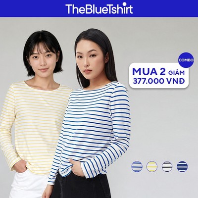 TheBlueTshirt - Áo thun tay dài, cổ thuyền, phom regular cho nữ - The Lifetime T - Women