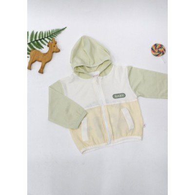 Áo khoác nón GREENZ25813 phối xanh ngọc cho bé