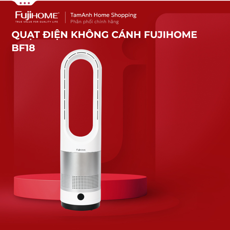 Quạt không cánh FUJIHOME BF18 mini lọc không khí khử khuẩn có chế độ hẹn giờ