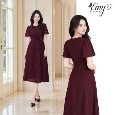 Đầm Thiết Kế EMY Thời Trang Cao Cấp EM9837 Vải Chiffon Sang Chảnh Đi Tiệc