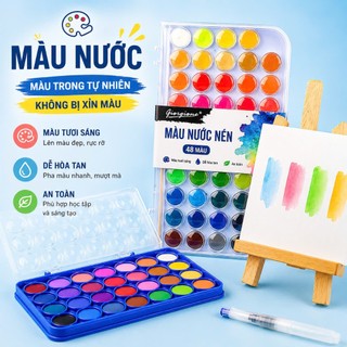 Bộ Màu Nước Deli HS312 – 16/36 Màu Solid, Tươi Đẹp, Dễ Hòa Tan, Dùng Học Sinh & Vẽ Chuyên Nghiệp