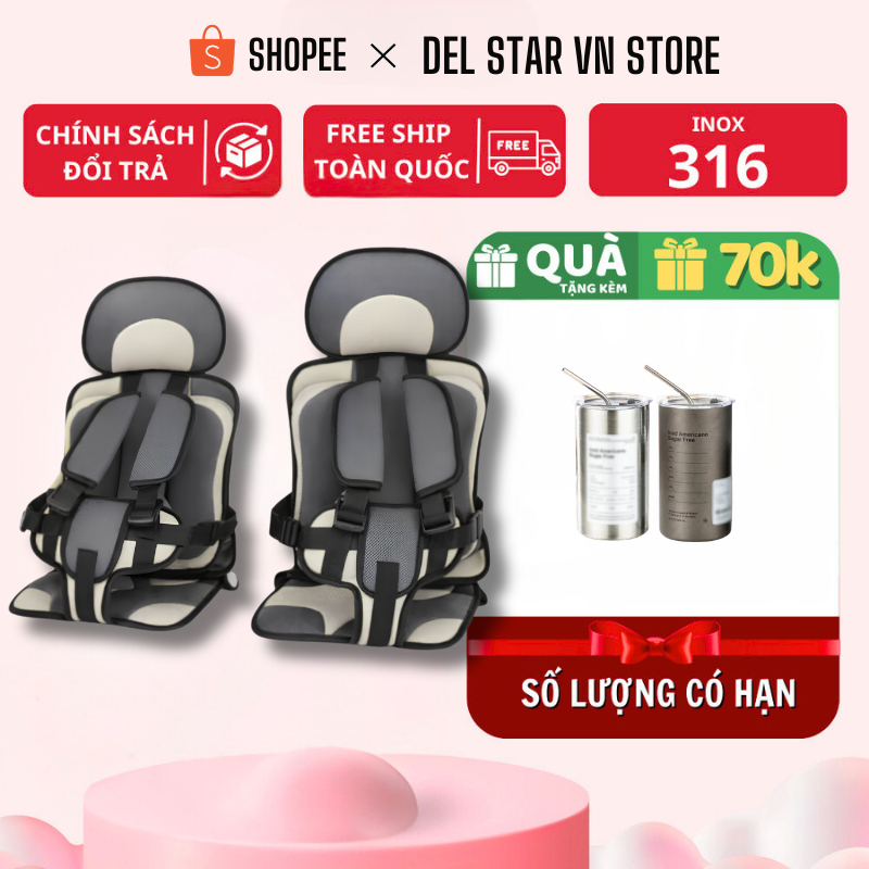 Đai Ngồi Xe Hơi CECILA Cho Trẻ Em 1-9 Tuổi Hỗ Trợ Ngồi Vững Trên Xe