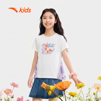 ANTA KIDS Áo Thun Bé Gái Thời Trang, Năng Động, Thoáng Mát, Nhanh Khô 3624C8187