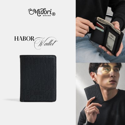 Ví Da PU HABOR Nam RFID Blocking Dập Chìm Bóp Đựng Tiền Thẻ Nhiều Ngăn Cao Cấp | MIDORI STUDIO