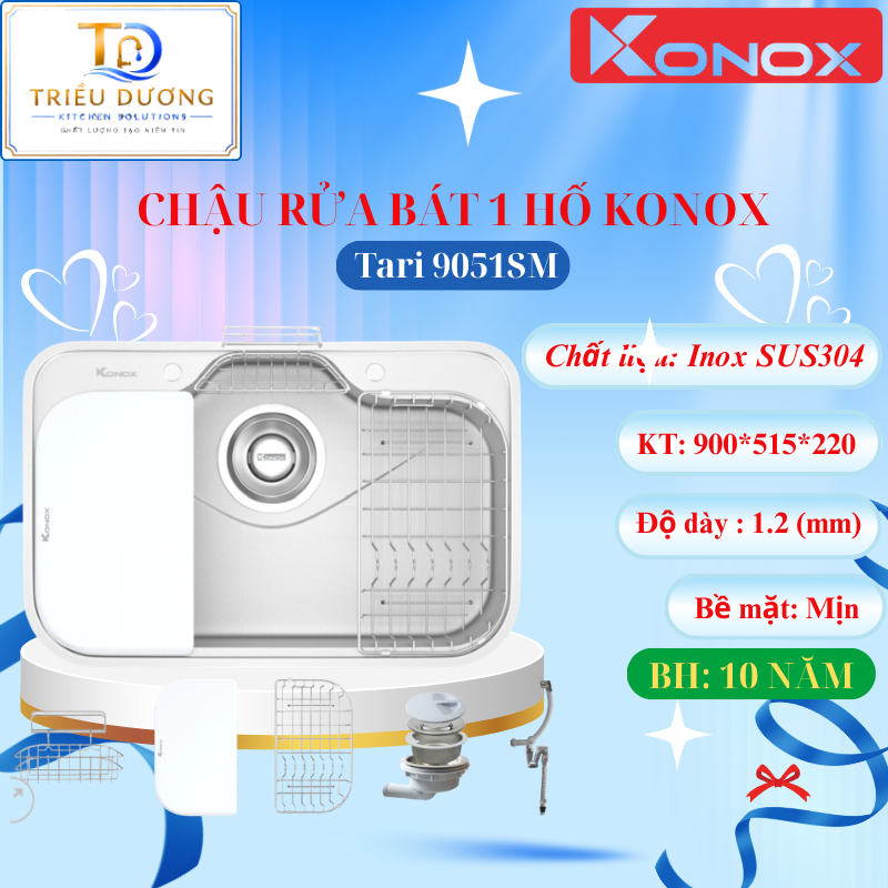CHẬU RỬA BÁT PHONG CÁCH NHẬT KONOX TARI 7851SM PHONG CÁCH NHẬT BẢN