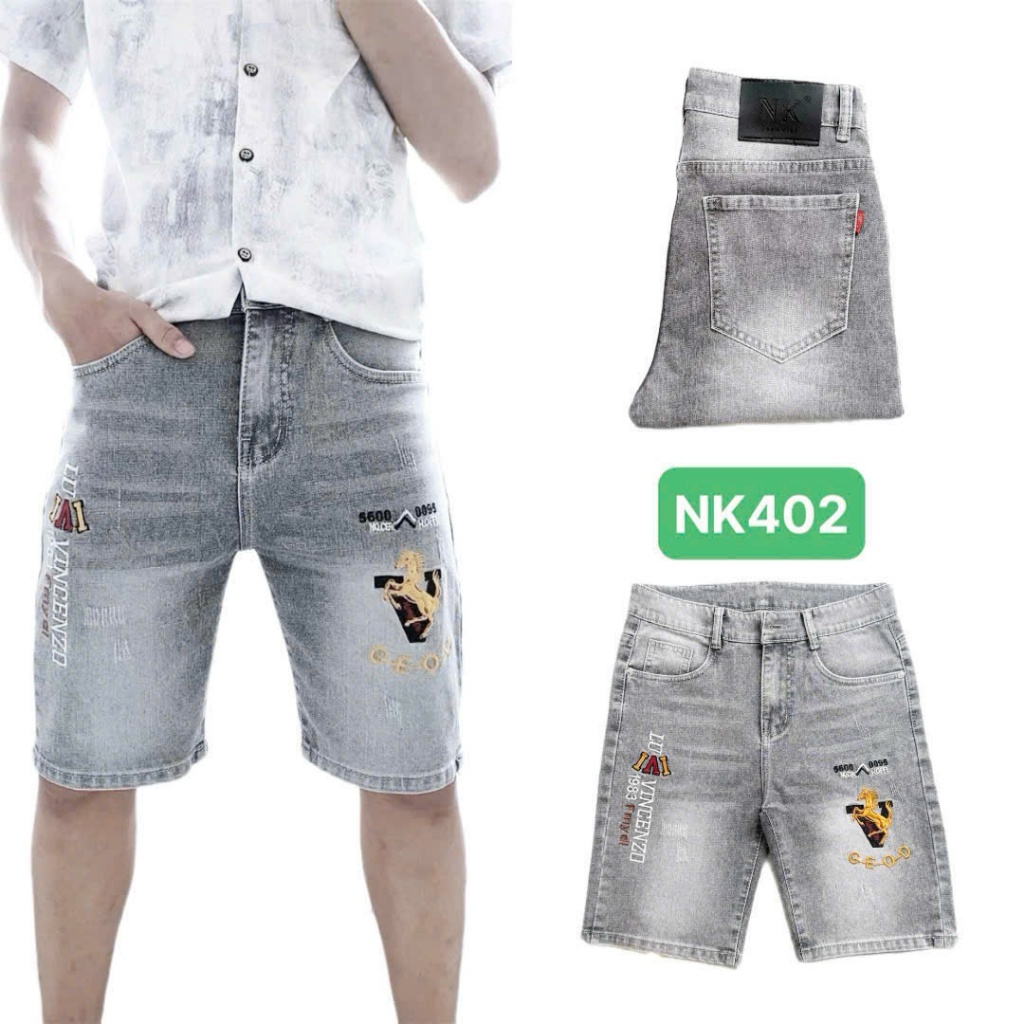 Quần short jean nam co giãn, quần lửng nam  nhiều màu thời trang