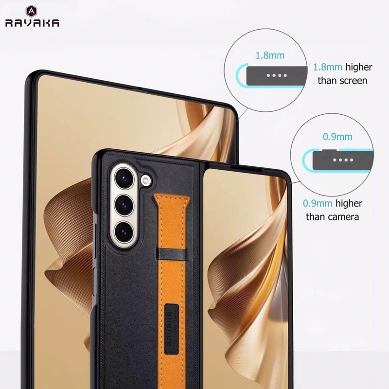 Bao da RAVAKA da trơn chống shock kiêm giá đỡ Samsung Z Fold 7