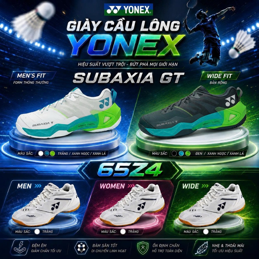 Giày cầu lông Yonex SHB 65Z4, Yonex SUBAXIA GT LIMITED Chính Hãng Giá Tốt