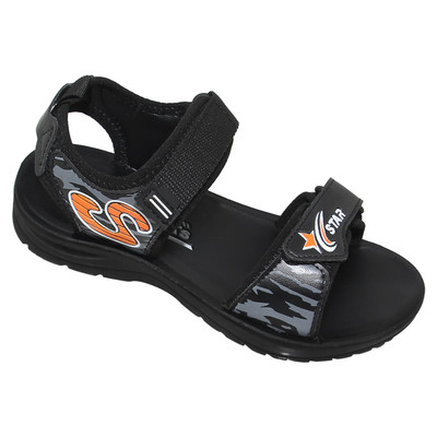Sandal đế bằng bé trai Bita's SEN.88 (Đen cam + Đen xanh minơ)