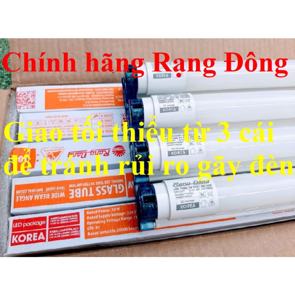 Bóng Đèn Led Tuýp 1m2 Rạng Đông 1,2m 20W Ánh Sáng Trắng (Đặt mua từ 3 sản phẩm)