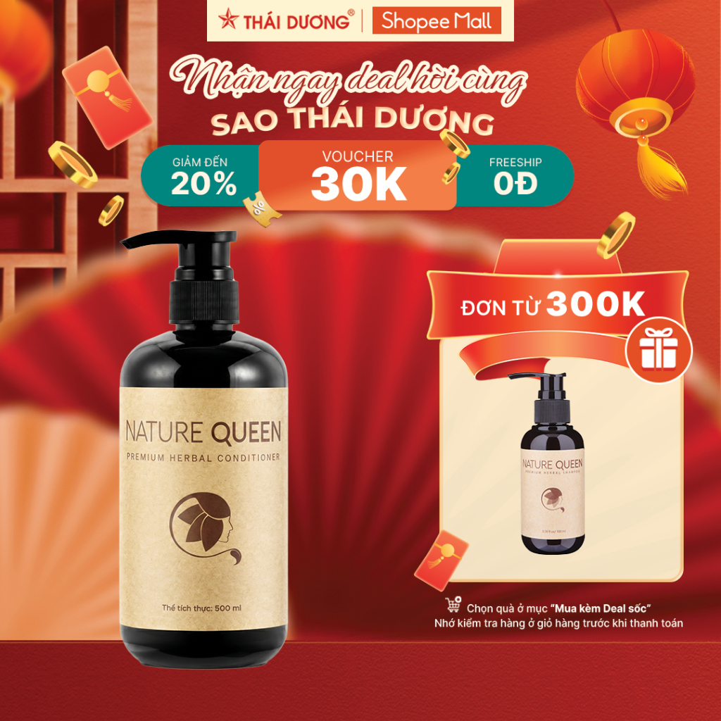 [live] Mua Xả nature queen chai 480ml tặng 1 dầu gội nature queen 100ml