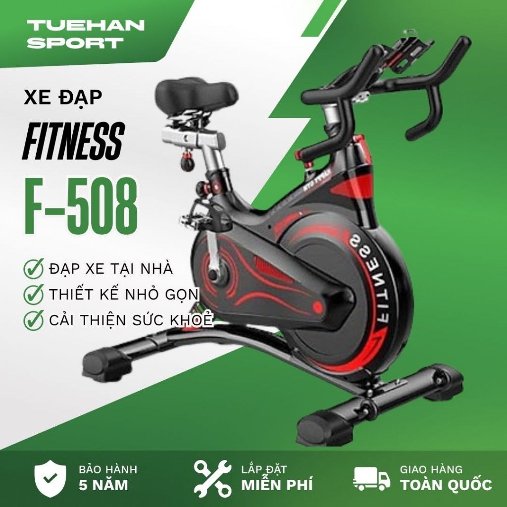 Xe Đạp Thể Dục Fitness F-509 F-508 Tập Cardio Tại Nhà Xe Đạp Tập Giảm Cân Kháng Lực Điều Chỉnh Màn H