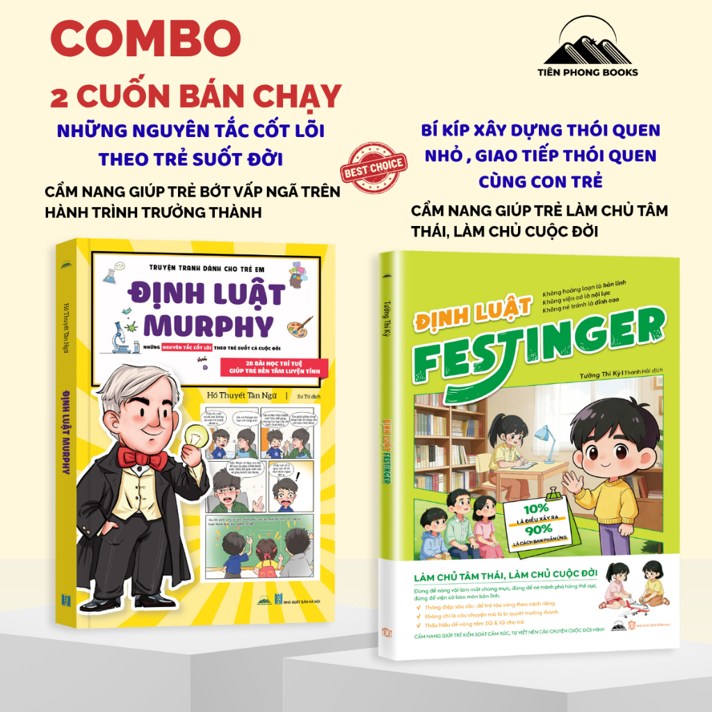 Sách - Combo 2 cuốn: Định luật Festinger + Định Luật Murphy - Tiên Phong Books