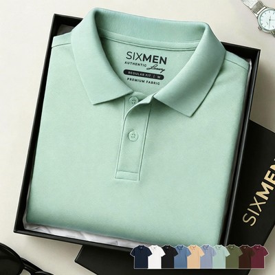 Áo polo nam cao cấp BASIC TRƠN [Tặng Kèm Hộp Quà Xịn] Vải cá sấu FeelMax thoáng mát - SIXMEN