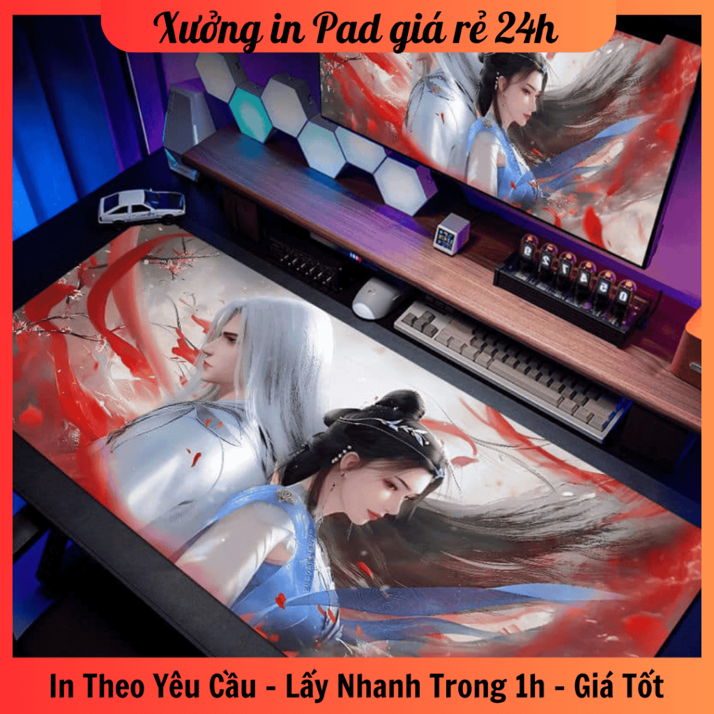 Lót chuột Tiên nghịch, Vương Lâm, Lý Mộ Uyển size 80x30, 80x40, 90x40 - In hình theo yêu cầu - Hỏa t