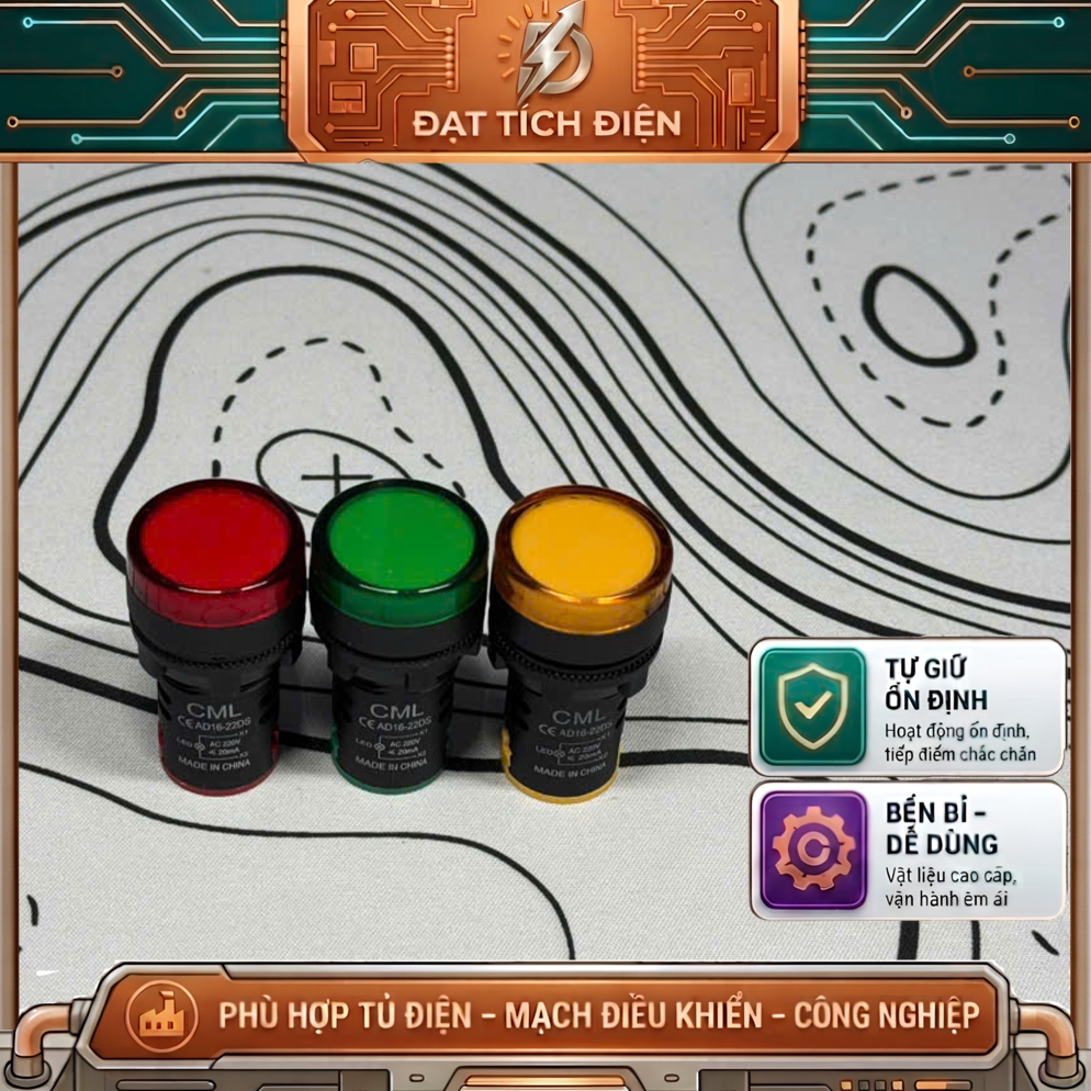 Đèn báo pha phi 22 CML AD16-22DS - Chính Hãng