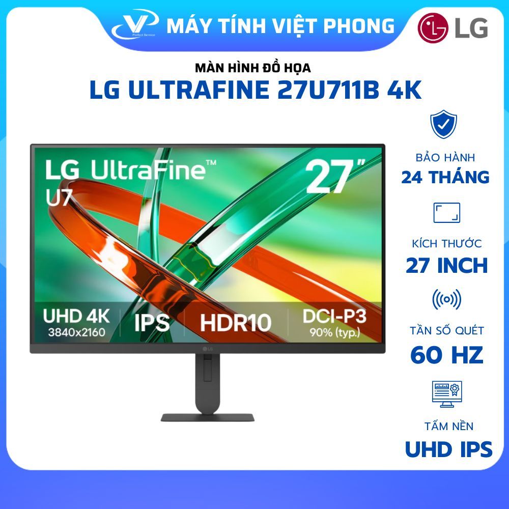 MÀN HÌNH ĐỒ HỌA 4K LG ULTRAFINE 27U711B-B 27" 4K IPS 60HZ CHÍNH HÃNG BẢO HÀNH 2 NĂM