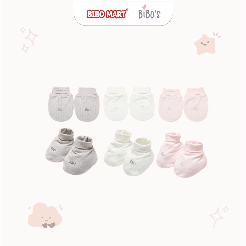 Bao Tay Bao Chân Sơ Sinh Bibo’s H10045 Màu Sắc Pastel Cho Bé - Bibo Mart
