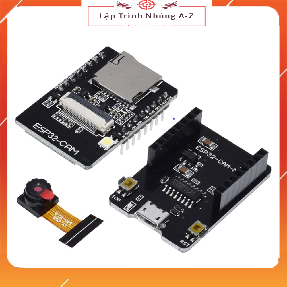 [Lập Trình Nhúng A-Z][G202] Mạch Phát Triển ESP32 Camera OV5640 Wifi Bluetooth (Full Bộ)
