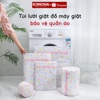 Túi Giặt Quần Áo Máy Giặt KONOHA - COMBO 5 Túi Lưới Giặt Quần Áo Đồ Lót Tất Vớ Có Khóa Kéo Tiện Dụng