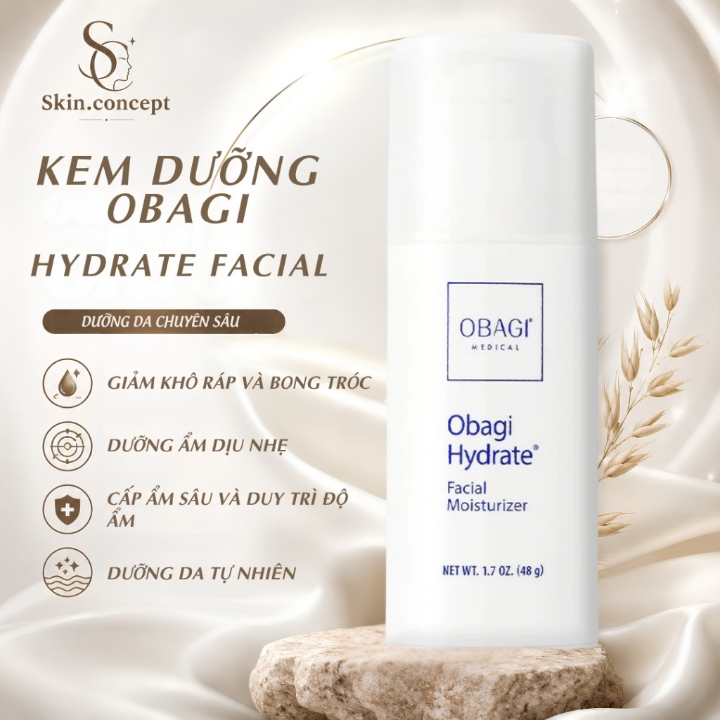 Kem Dưỡng Ẩm Suốt 8 Giờ Obagi Hydrate Facial Moisturizer 48g