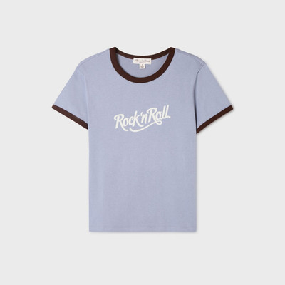 Áo Thun WHO.A.U Rock Lettering Ringer T-shirt(F)_WHRAGB721F