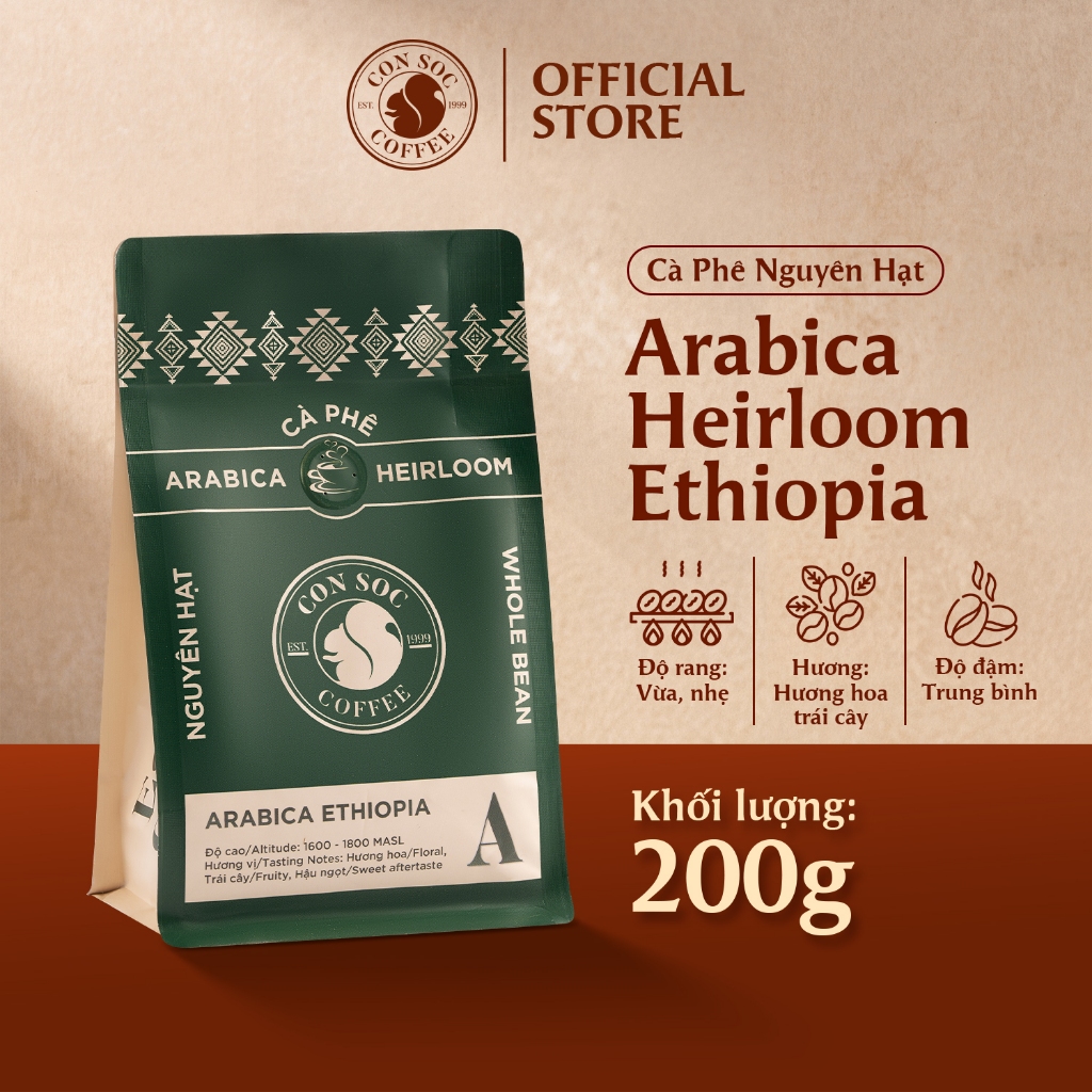 Cà phê Arabica Heirloom 200g - 100% Arabica