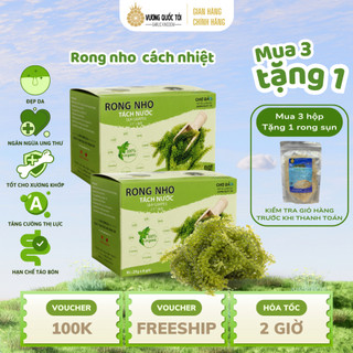 Rong Nho Tách Nước cách nhiệt Vương Quốc Tỏi Hộp 25gx6 gói, tiện lợi, tốt cho sức khoẻ