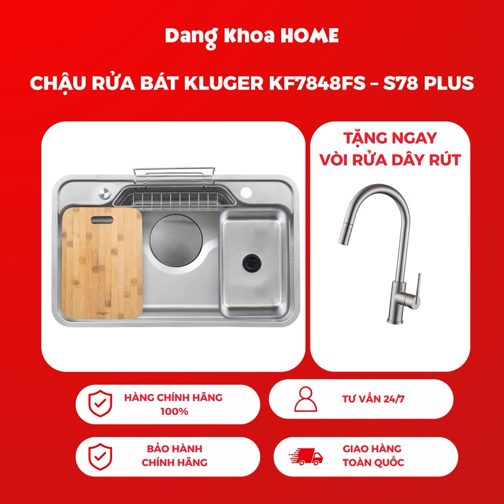 Chậu rửa bát Kluger KF7848FS – S78 Plus Hàng Chính Hãng