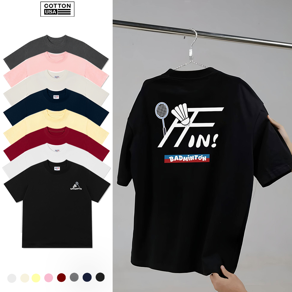 Áo Thun Relaxed Fit CottonUSA Vietnam "Badminton In" - PT0158PT