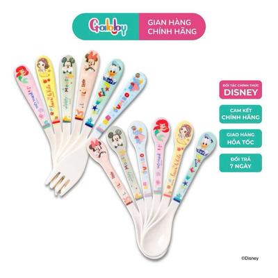 Muỗng Nĩa Ăn Dặm Nhựa Melamine Nhỏ Cho Bé Nhân Vật Disney (Mickey, Minnie, Donald, Ariel, Snow White)