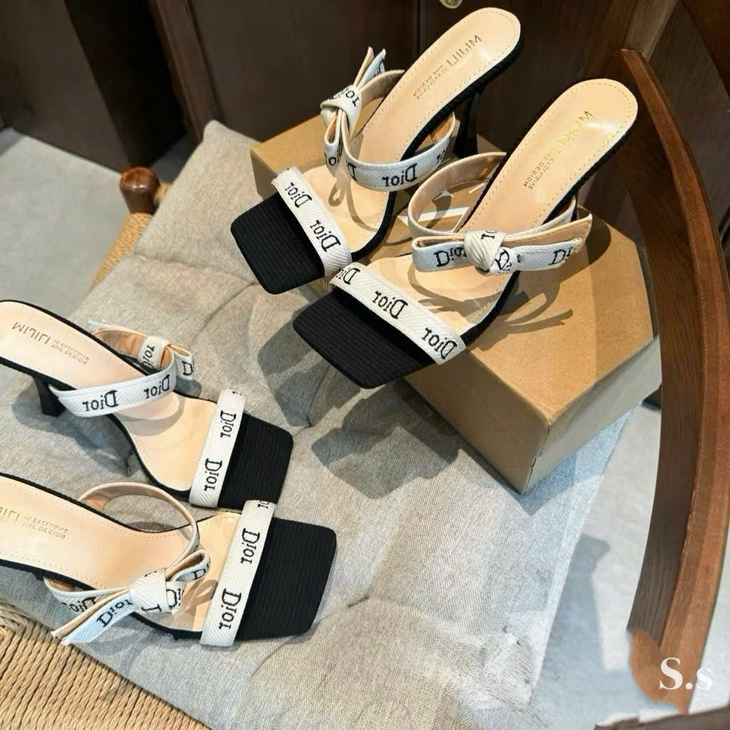 G333-2 dép lê cao 2 dây mijili gót nhọn hách dáng