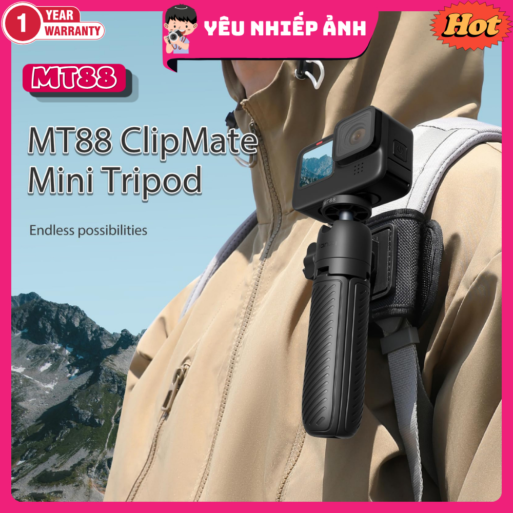 Ulanzi MT88  Tripod kèm giá đỡ balo thiết kế 2 IN 1 tiện lợi - Hàng chính hãng